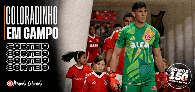 Cinco sócios(as) coloradinhos(as) serão sorteados(as) para entrar em campo contra o Flamengo
