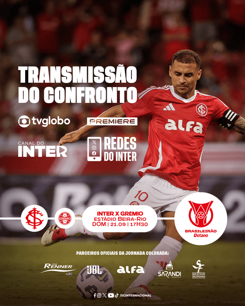 Canal do Inter, Globo e Premiere transmitem o clássico 448