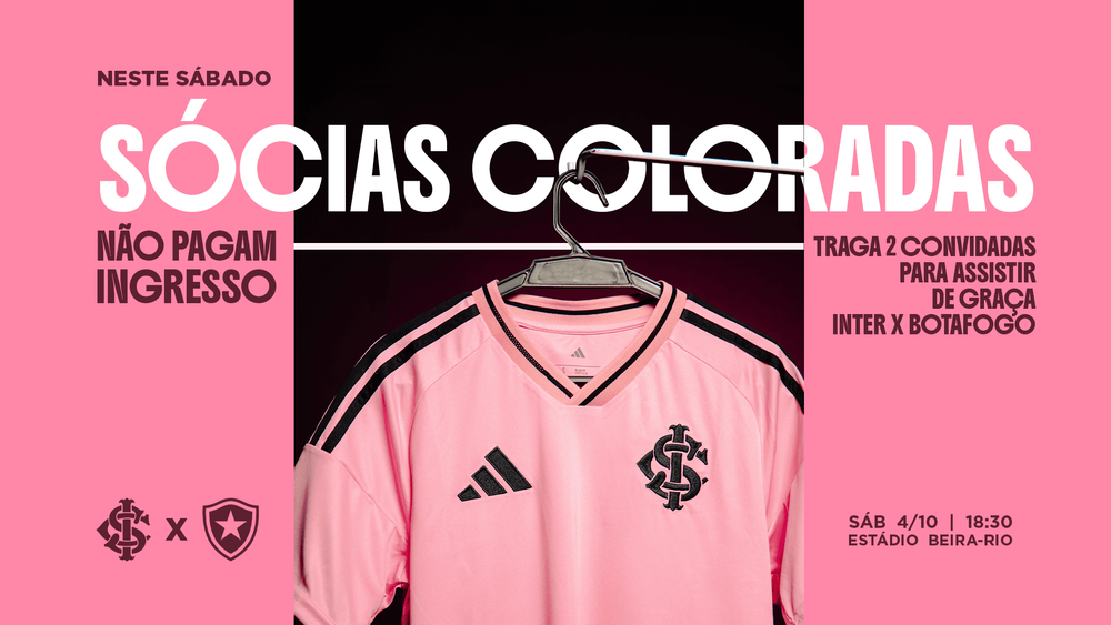 Em alusão ao Outubro Rosa, sócias coloradas têm promoção exclusiva no duelo cont...